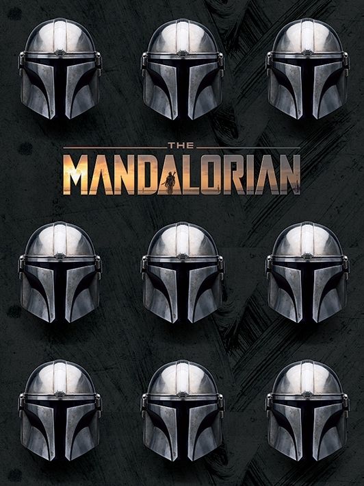 Pyramid International Star Wars The Mandalorian Canvas - Helmets (40x30cm)