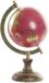 Atmosphera Decoratie wereldbol / globe - roze / goud - aluminium voet - 15 x 13 x 23 cm - Landen/contintenten topografie