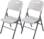 Sunnydays Klapstoel - 2x - met PVC zitting - wit