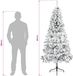 vidaXL Sapin de Noël artificiel 210 cm PVC et acier Vert et Blanc