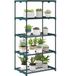 Outsunny Bloemenstandaard - Staal - 67x49x138cm - Groen