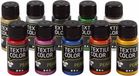 Merkloos Textielverf - 10 kleuren - 10x 50 ml - metallic / parelmoer verf - op waterbasis
