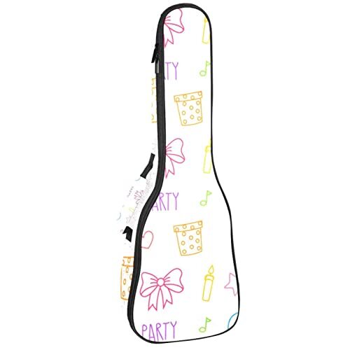 Mersov Tenor Ukulele Gigbag Waterdichte Ukelele Case Gewatteerde Rugzak, Geweldig voor Sopraan Concert (21/23/24") Verjaardagsfeestpatroon