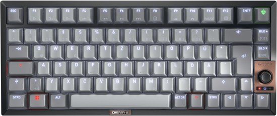 Cherry KW 300 MX Toetsenbord Thuis USB + Bluetooth QWERTZ Duits Zwart, Koper, Grijs
