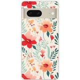 Google Pixel 7 Flower wall bedrukt siliconen hoesje