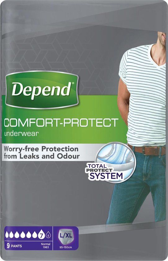 Depend Pants L/XL Incontinentiebroekjes - 9 stuks - Extra plus