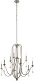 Kichler LED Kroonluchter | 9X E14 Max 60W | Dimbaar | Classic Pewter