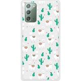 Samsung Bedrukt siliconen hoesje compatibel met Galaxy Note 20 Cactus et Alpaga