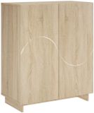 vidaXL Schoenenkast 73 x 38 x 87,5 cm Bewerkt hout Sonoma Eiken