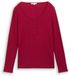 Tom Tailor Slim fit Henley-shirt met lange mouwen - Rumba Red - Maat M