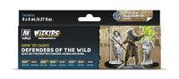 Acrylicos Vallejo WizKids Defenders of the wild, 080255, kleurenset, 8 x 8 ml modelbouw