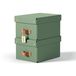 Leitz Puro Petite Boîte de Rangement avec Couvercle – Lot de 2 Boîtes de Rangement Durables, Compatible avec les Étagères Cubiques & Murales, Organisateur Empilable de 7L, pour la Maison & le Bureau (20 x 28 x 15 cm, Vert)