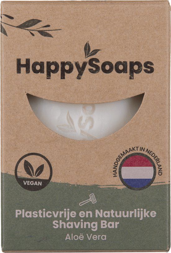 HappySoaps Shaving Bar Aloë Vera – 80 g