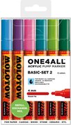 Molotow ONE4ALL Acryl stiften Basis set 2 - 4 mm - 6 kleuren