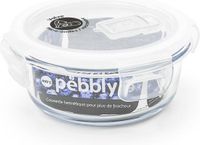 Pebbly Vershouddoos Rond 400 ml Bamboe Transparant