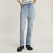 G-Star Viktoria High Straight Wmn Jeans Coton 100% Sun Faded Ripped Mirage Blue