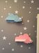 Homemania 8681847092599 Cloud Boekenkast met legplanken voor woonkamer, slaapkamer, kantoor, blauw, roze, wit, MDF