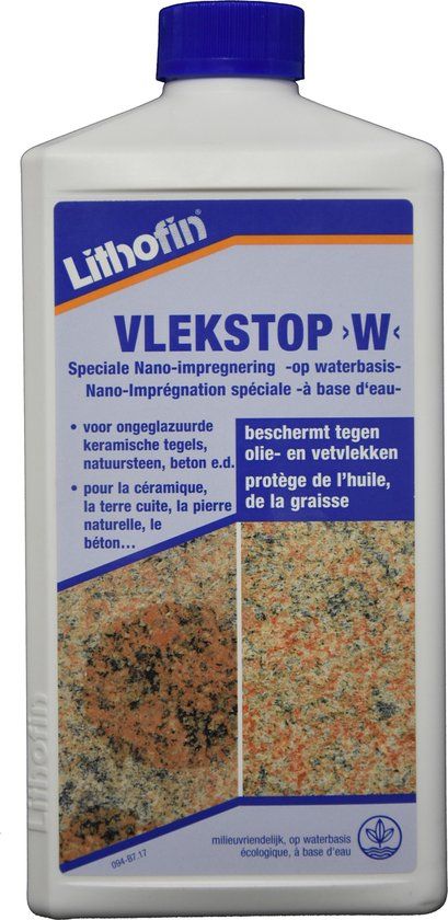 Lithofin Vlekstop W - 1 L - Universele impregnering voor binnen en buiten