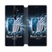 Beschermhoes Oppo Beschermhoes van leer voor Oppo A9 (2020), Manga Attack Titan, Zwart