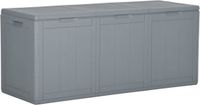 vidaXL Boîte de jardin 270 L PP aspect bois gris