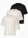 OMBRE T-shirt - Loose Fit - Katoen - Korte Mouw Gebroken Wit / Gebroken Wit / Zwart L
