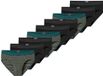 Schiesser Heren rio-slip / onderbroek 9 pack 95/5 Cotton petrol / zwart