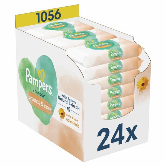 Pampers Harmonie Protect & Care Billendoekjes Calendula - 1056 doekjes (24 x 44 stuks)