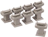 TomyTEC 120116 972366 N betonpijler P4, 25 mm, 8 stuks spoorbreedte N