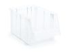 Treston 1930-1 opbergbakken stapelbaar voor industrieel opslagsysteem, transparant 186 x 300 x 156 mm