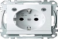 Merten MEG2304-0319 Wandcontactdoos met randaarde Inzetstuk System M, 1-M, M-Smart, M-Plan, M-Creativ Polair-wit (glanzend) 1 stuk(s)