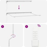 vidaXL Electric Awning Frame 3.5 x 2 m White Powder-Coated Aluminum