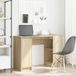 Bureau chêne Sonoma avec rangement et plateau stable