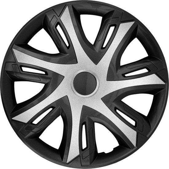 NRM N-Power Wieldoppen 14" ABS kunststof Zilver/Zwart