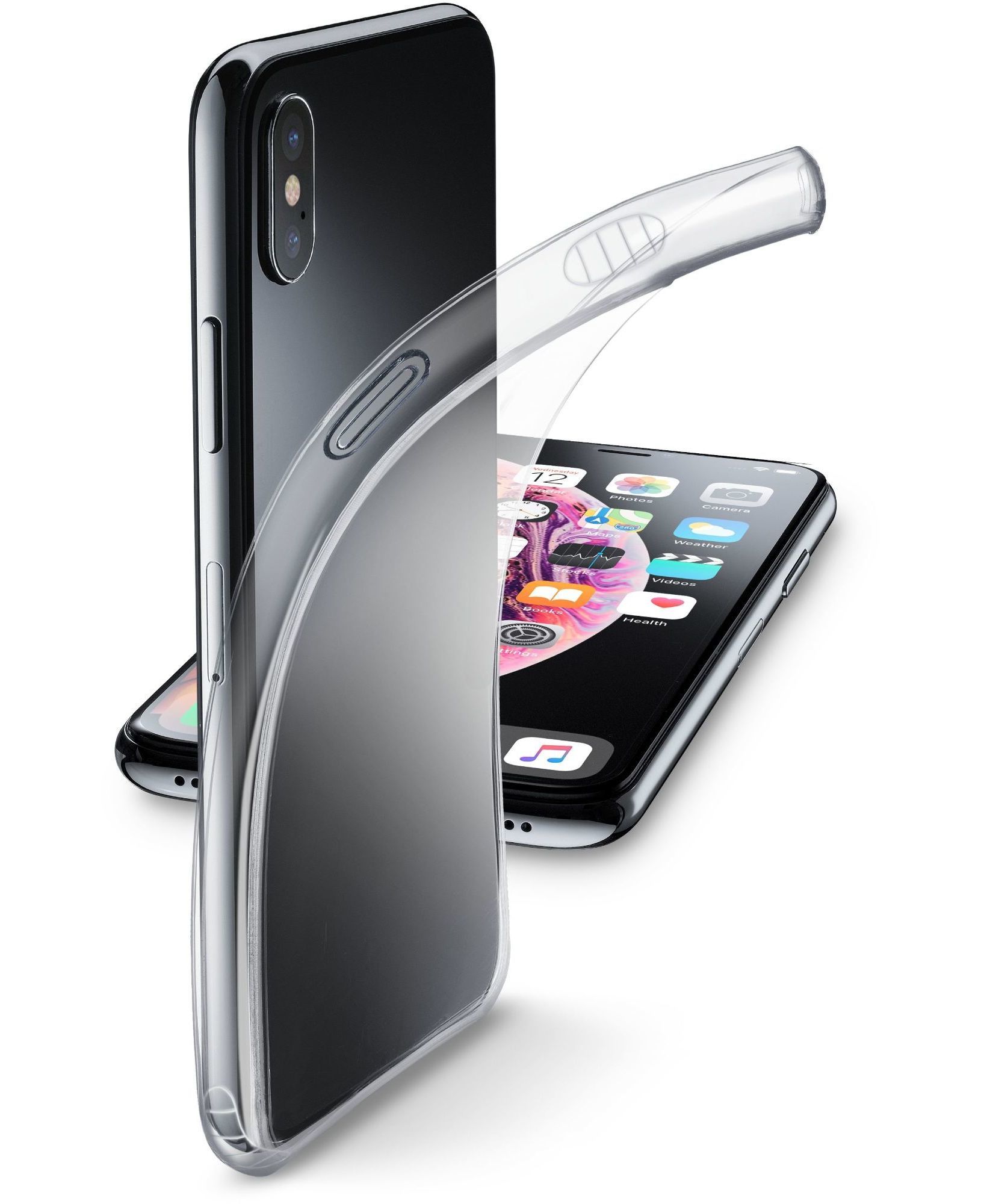 Cellularline Fine iPhone XS Max Cover - Transparant