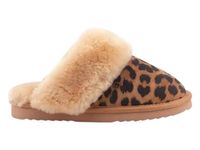 Warmbat Collie Print Panther Dames Sloffen - Chestnut