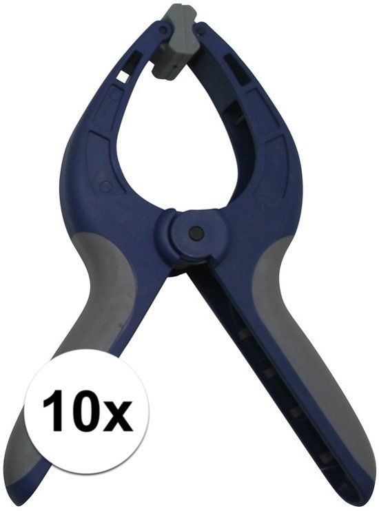 Ben Tools Grote zeilklemmen / zeilclips 9 inch - 10 stuks - kunststof - dekzeil klemmen