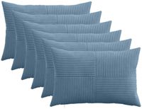 vidaXL Kussensloop - 6 stuks - ALMELO - Blauw - 30 x 50 cm - corduroy