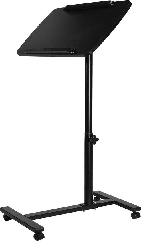 QUVIO Laptoptafel - Bijzettafel laptop - Hoogte verstelbaar - Verrijdbaar