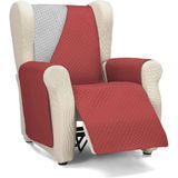 ECOMMERC3 1-zits fauteuilhoes, maximaal comfort en volledige pasvorm, voor 1-zitsfauteuils en relaxfauteuils, rood/grijs
