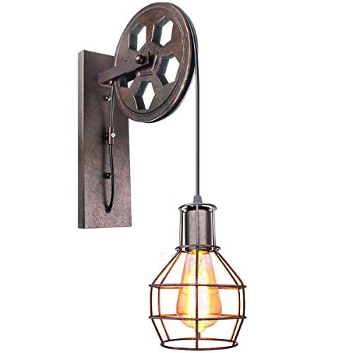 iDEGU Wandlamp - Industrieel - Vintage - Roest - E27 - 1-pack