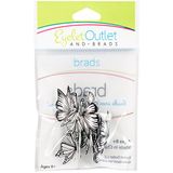 Eyelet Outlet Shape Brads 1-Kleurboek Vlinders, Andere, Veelkleurig, 1.39x5.71x9.52 cm