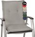 Beautissu Loft NL Set de 2 coussins de jardin bas dossier 100x50x6 cm coussin gris clair