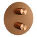 Brauer Copper Edition - 3 voies - Thermostat encastrable - Rond - Pièces de montage/encastrement - Cuivre brossé PVD