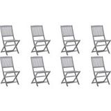 Maison Exclusive - Chaises pliantes 8 pièces avec coussins en bois d'acacia massif