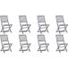 Maison Exclusive - Chaises pliantes 8 pièces avec coussins en bois d'acacia massif