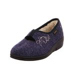 Fischer Dames Blauwe Pantoffels Maat 40