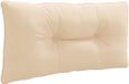 vidaXL Coussin de dossier PUTTEN 100% Polyester Crème 70 x 40 x 10 cm