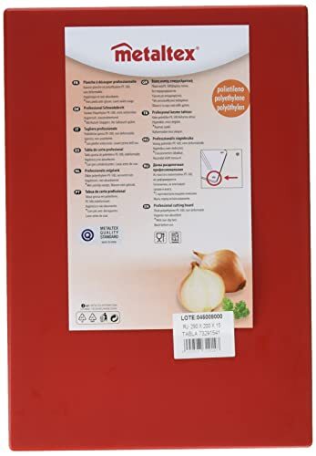 Metaltex PE-500 keukenplank, polyethyleen en kunststof, rood, 29 x 20 x 1,5 cm