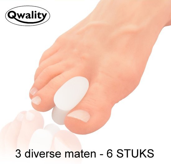 Qwality Tenenspreider 3 PAAR (maat S/M/L) - Hallux Valgus - Siliconen Teen Spreider - Qwality4u