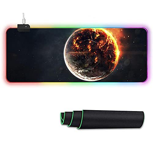 DJFH RGB Gaming Muismat 14 Verlichtingsmodi Grote LEDPlaneet